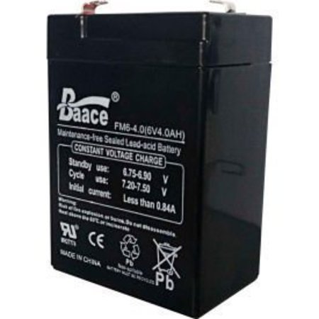 GLOBAL EQUIPMENT Global Industrial„¢ Replacement 6V 4Ah Lead-Acid Rechargeable Battery For 318503 & 224241 6V 4Ah Lead-Acid Rechargeable Battery
